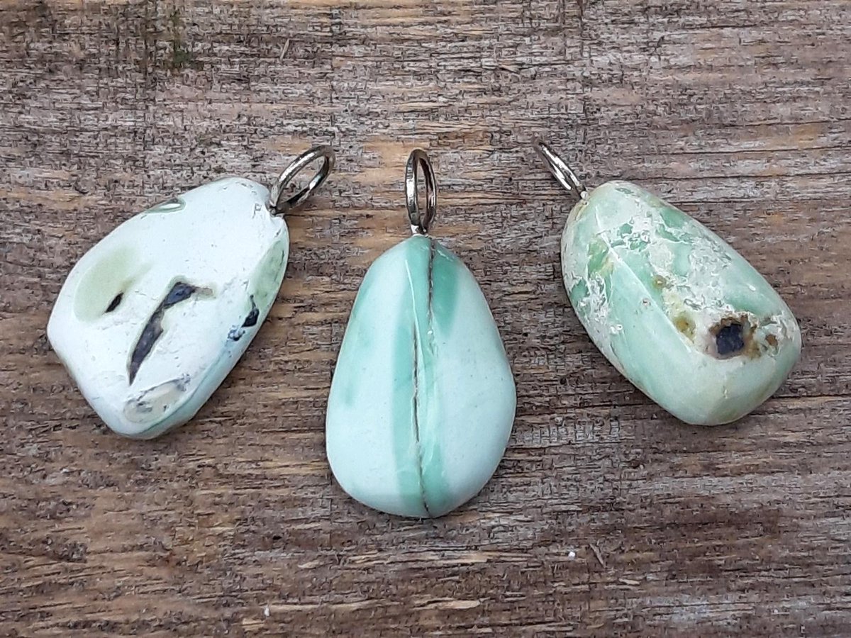 Edelsteen Chrysopraas lemon hanger